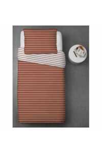 Hotelová posteľná bielizeň RENFORCE pásiky škorica 100% bavlna Obrázok pre Hotelová posteľná bielizeň RENFORCE pásiky škorica 100% bavlna